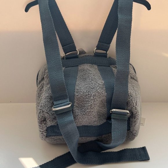 NWT Mandarina Duck Unisex Backpack Bag Cotton Zipper Utility Teady Blue Smoke - Picture 3 of 6